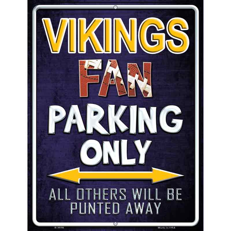 Vikings Wholesale Metal Novelty Parking Sign