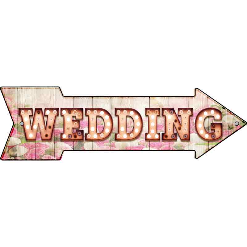 WEDDING Bulb Letters Wholesale Novelty Arrow Sign