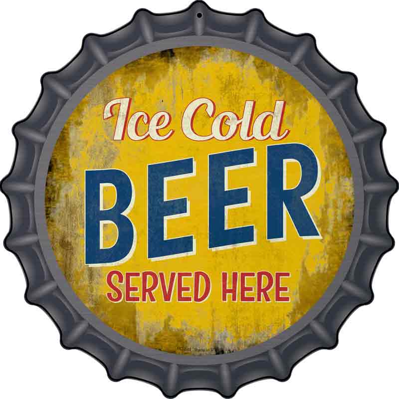 Ice Cold Beer Served Here Wholesale Novelty Metal Bottle Cap