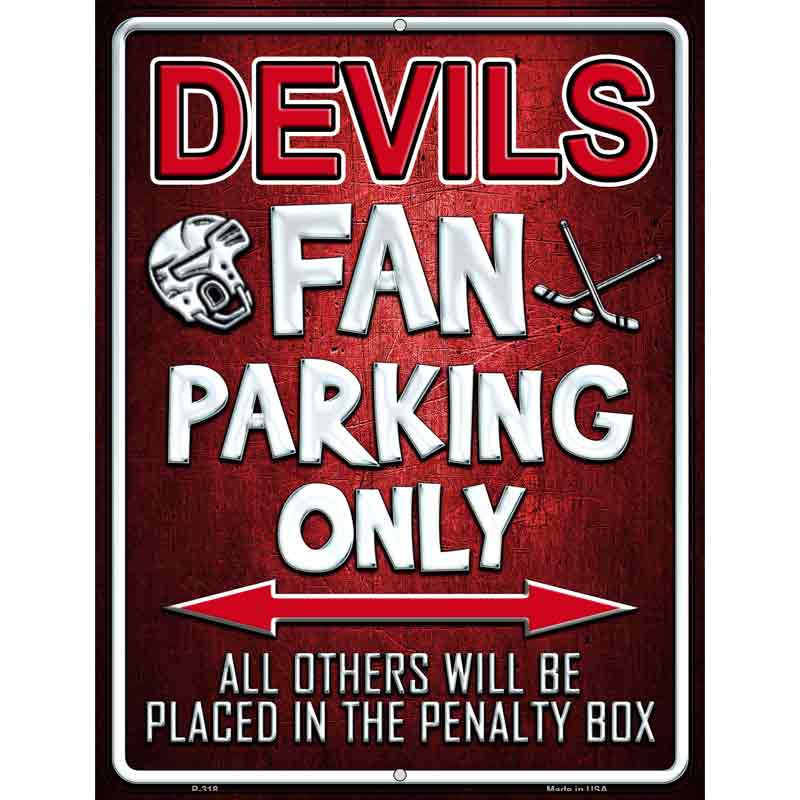 Devils Wholesale Metal Novelty Parking Sign