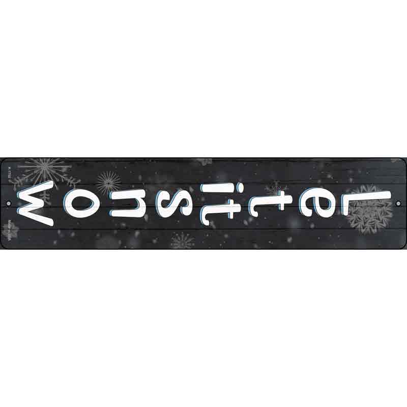 Let It Snow Black Wholesale Novelty Small Metal Street Sign