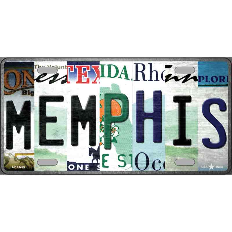 Memphis Strip Art Wholesale Novelty Metal LICENSE PLATE Tag