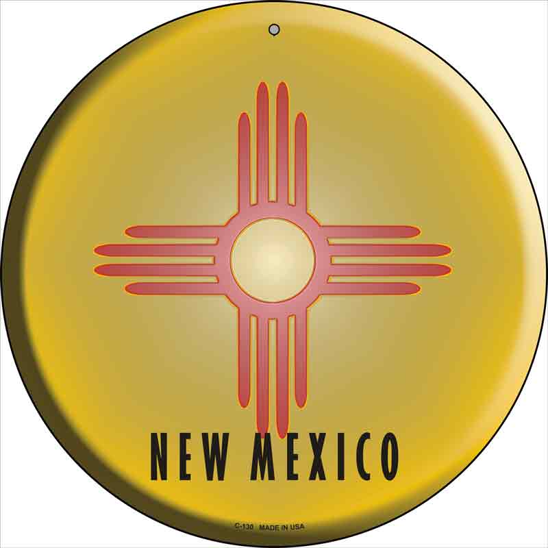 NEW Mexico State Flag Wholesale Metal Circular Sign
