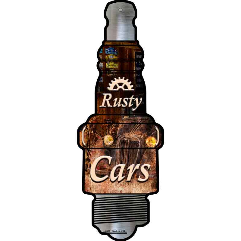 Rusty Cars Wholesale Novelty Metal Spark Plug SIGN