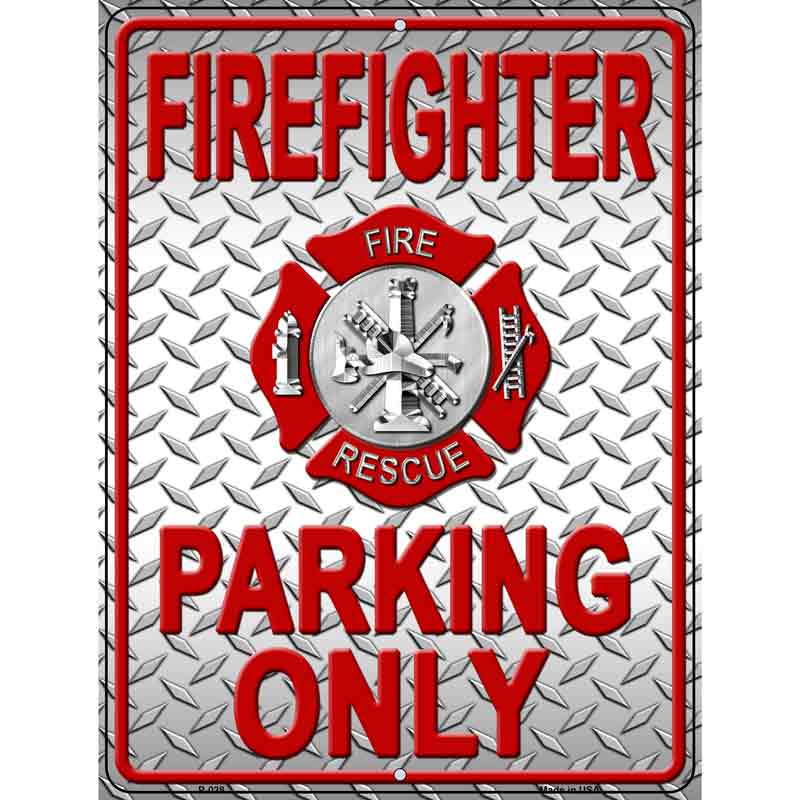 Firefighter Parking Only Wholesale Metal Novelty Parking SIGN
