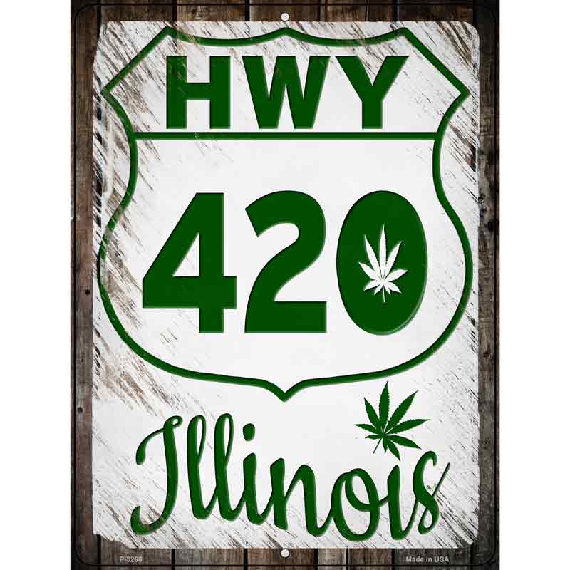 HWY 420 Illinois Wholesale Novelty Metal Parking SIGN
