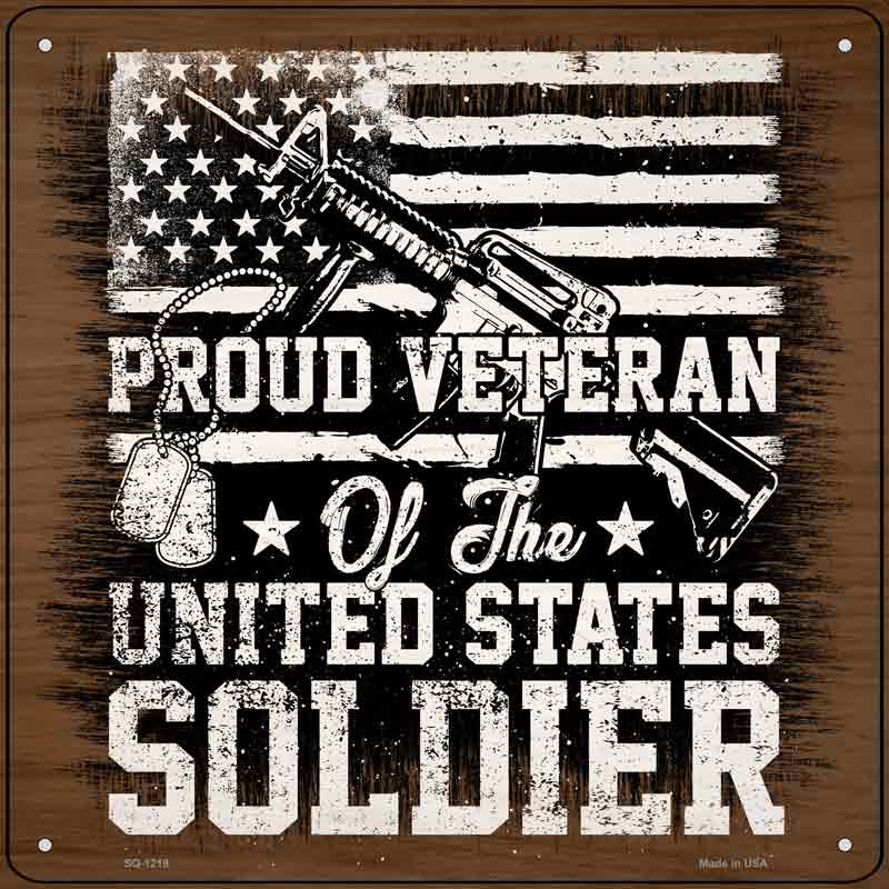 Proud Veteran of The USA Wholesale Novelty Metal Square Sign