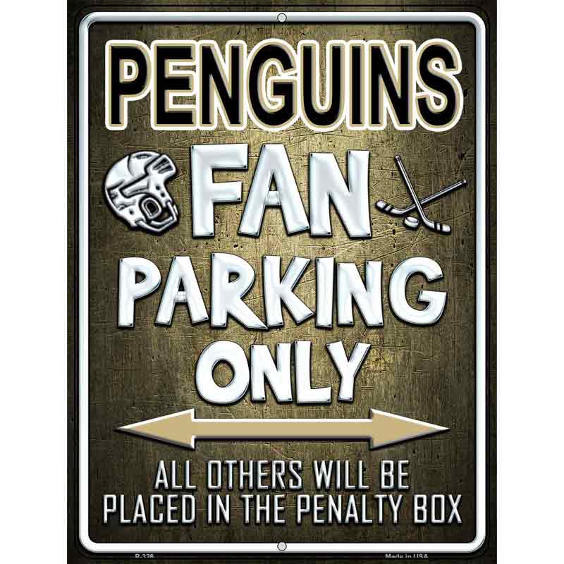 Penguins Wholesale Metal Novelty Parking Sign