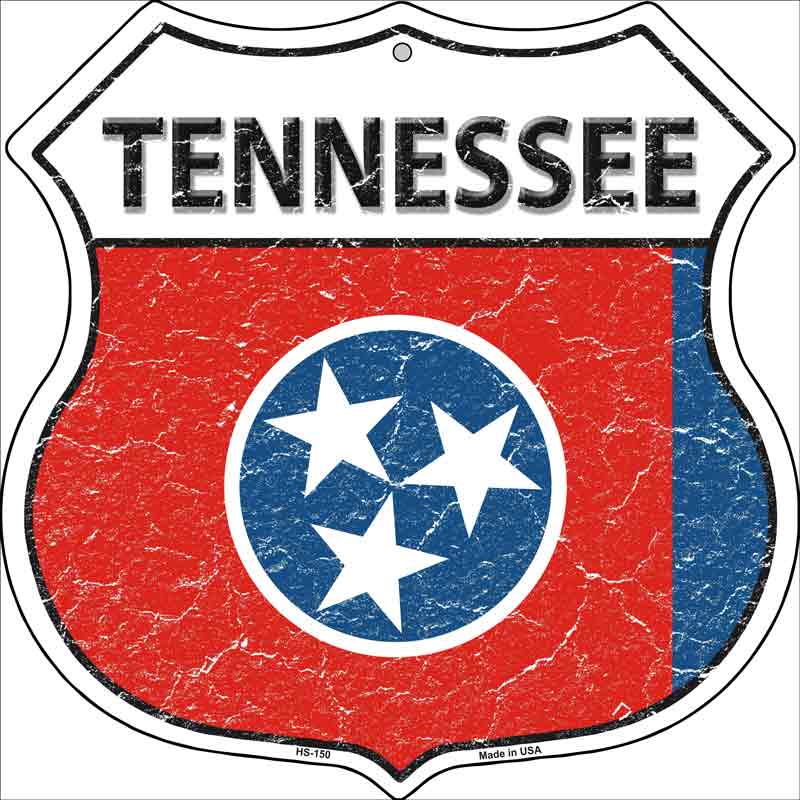 Tennessee State FLAG Highway Shield Wholesale Metal Sign