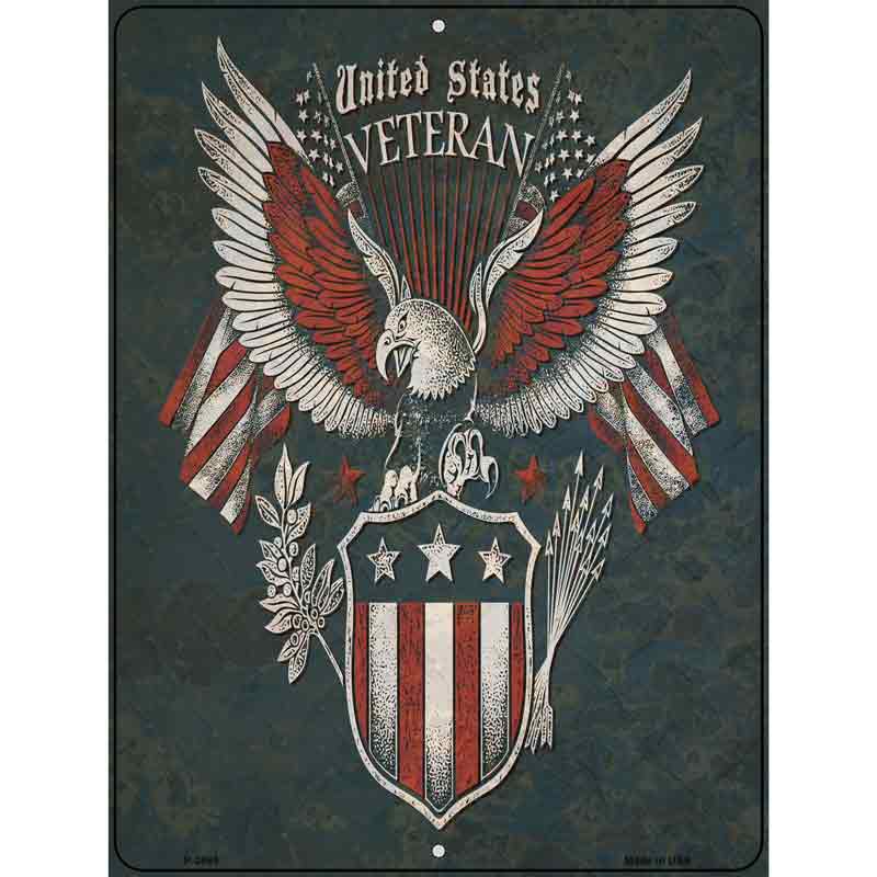 United States Veteran Eagle Wholesale Novelty Metal Parking SIGN