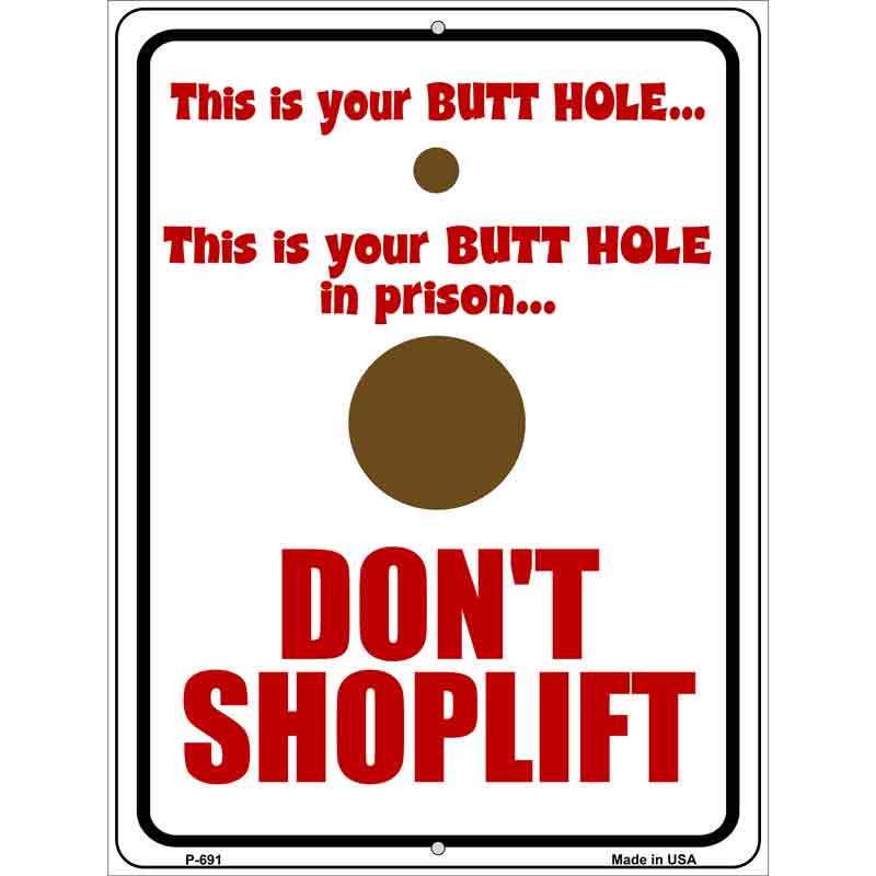 Dont Shoplift Wholesale Metal Novelty Parking SIGN