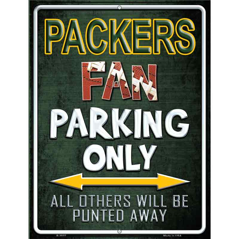 Packers Wholesale Metal Novelty Parking Sign