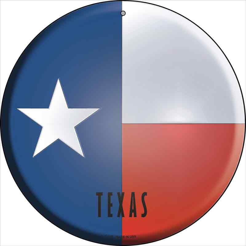 Texas State FLAG Wholesale Metal Circular Sign