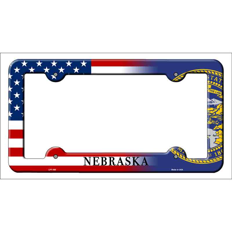 Nebraska|American FLAG Wholesale Novelty Metal License Plate Frame