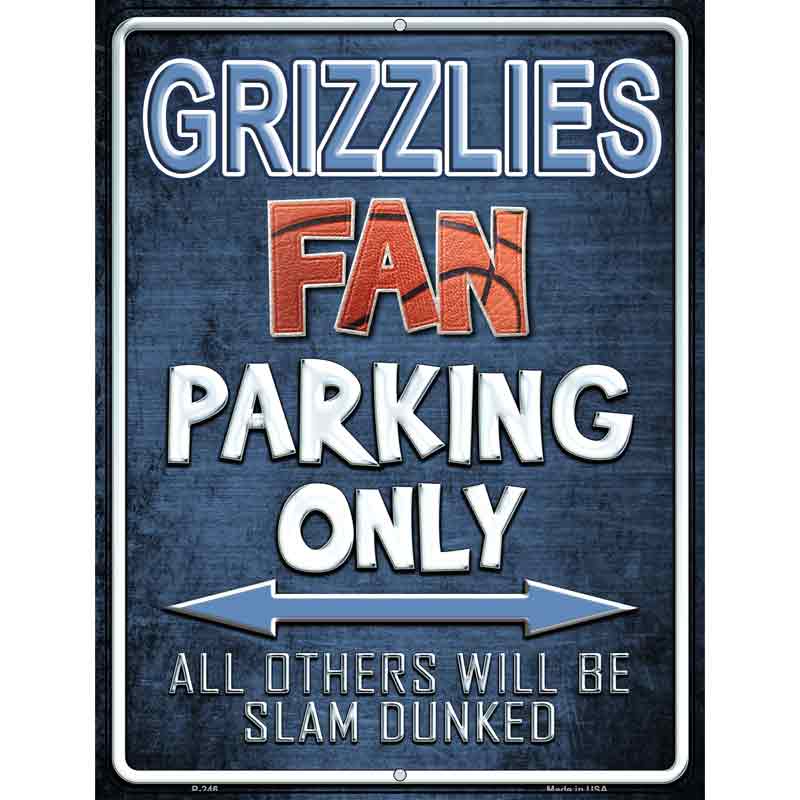 Grizzlies Wholesale Metal Novelty Parking Sign