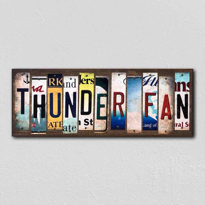 Thunder FAN Wholesale Novelty License Plate Strips Wood Sign
