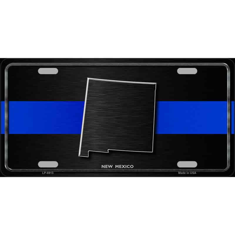 New Mexico Thin Blue Line Wholesale Metal Novelty LICENSE PLATE