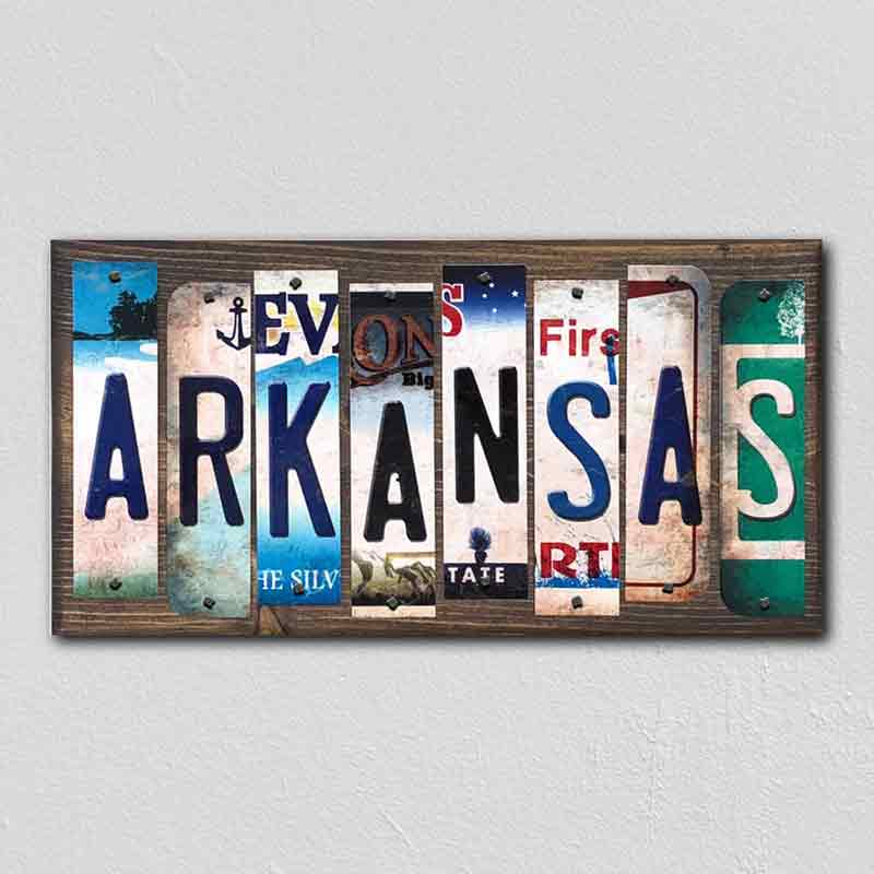 Arkansas Wholesale Novelty License Plate Strips Wood Sign