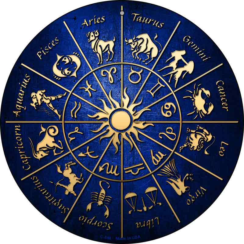 Zodiac SIGNs Wholesale Novelty Metal Circular SIGN