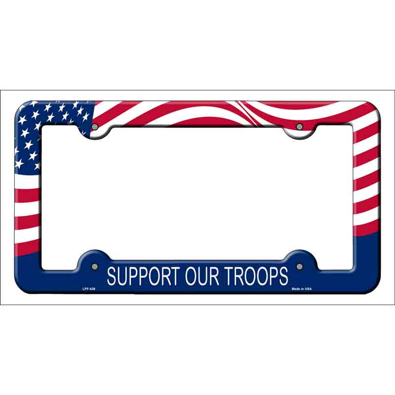 Support Our Troops Wholesale Novelty Metal License Plate FRAME