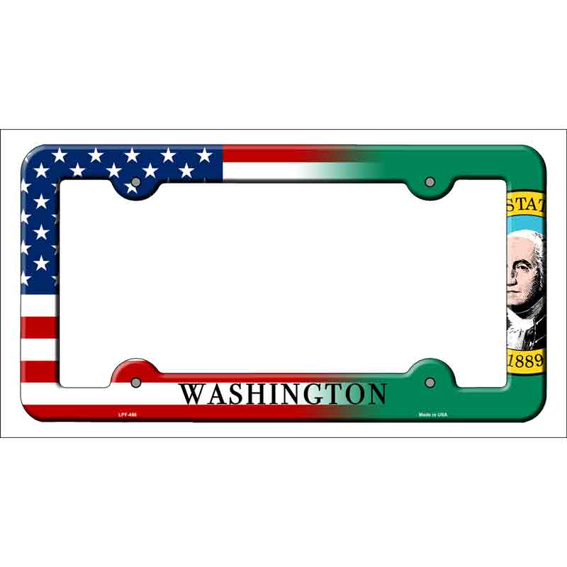 Washington|American FLAG Wholesale Novelty Metal License Plate Frame