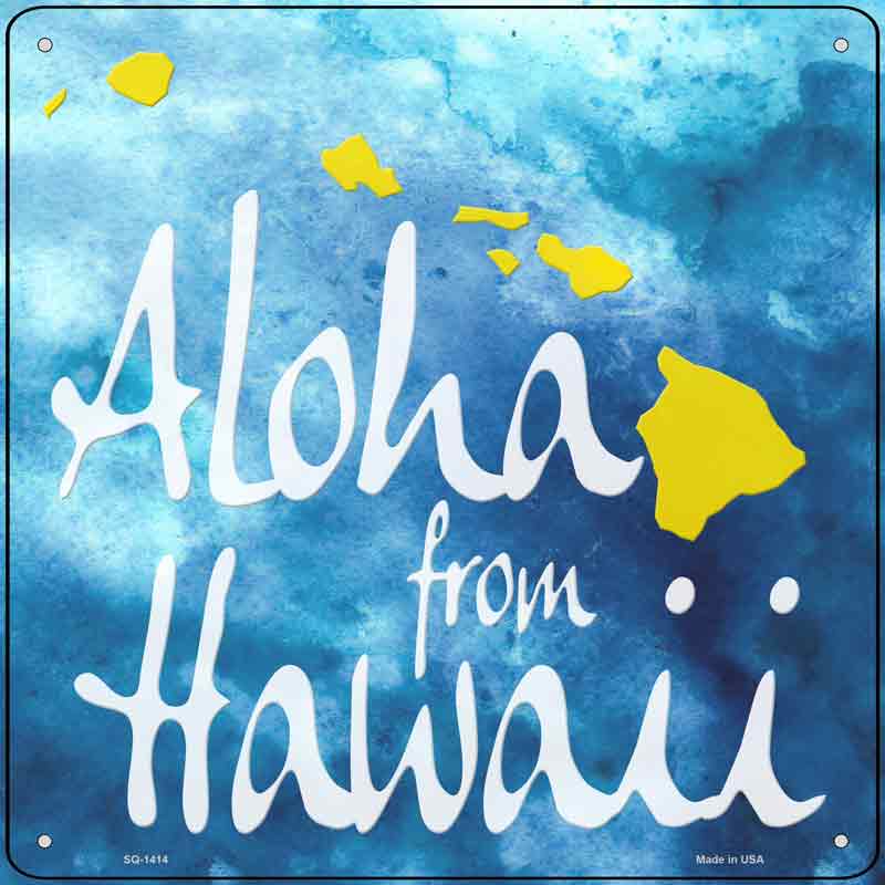 Aloha From Hawaii Wholesale Novelty Metal Square SIGN