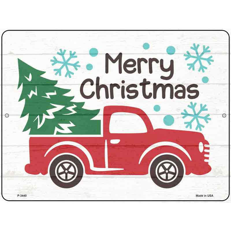 Merry CHRISTMAS Truck Wholesale Novelty Metal Parking Sign