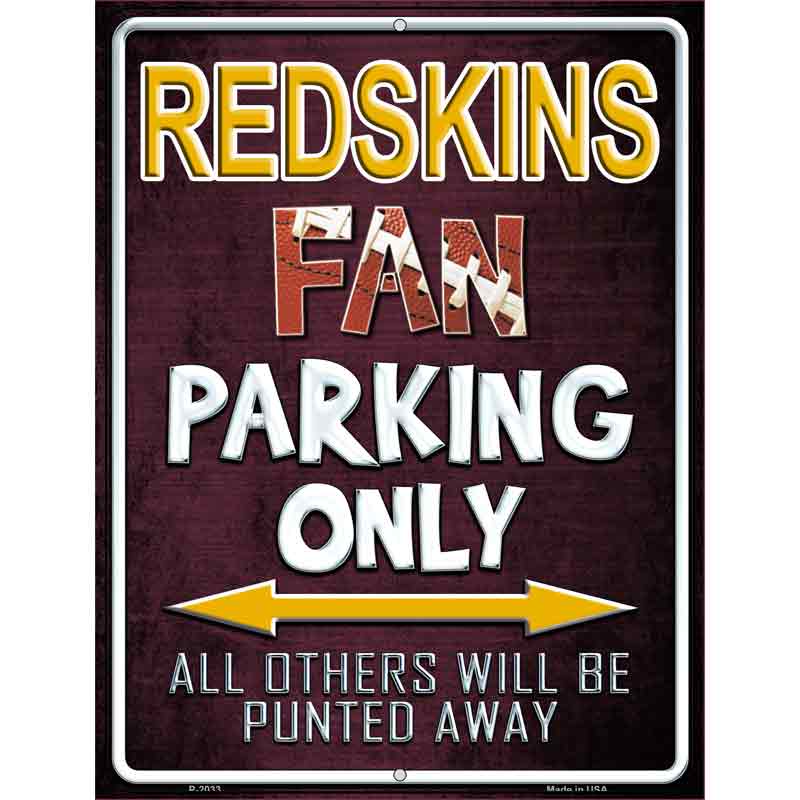 Redskins Wholesale Metal Novelty Parking Sign