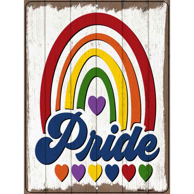 Pride With Rainbow Wholesale Novelty Metal Parking SIGN