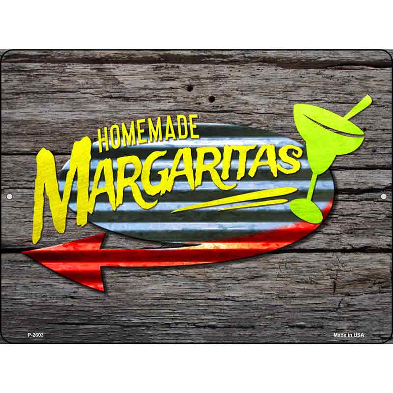 Homemade Margaritas Wholesale Novelty Metal Parking SIGN