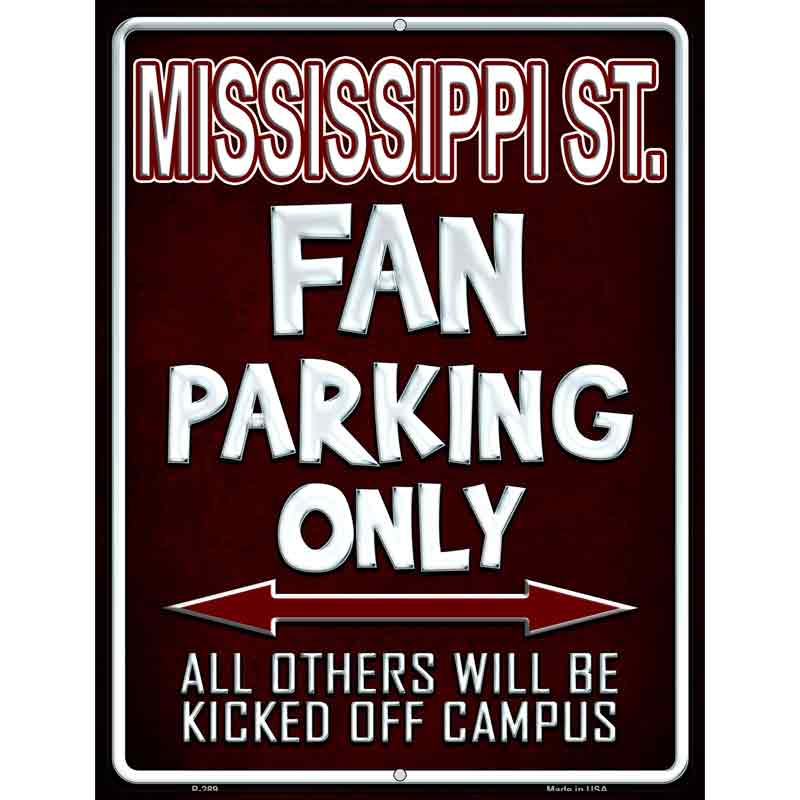 Mississippi State Wholesale Metal Novelty Parking SIGN