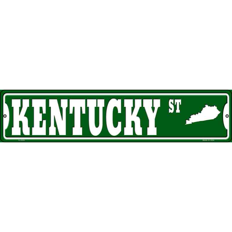 Kentucky St Silhouette Wholesale Novelty Small Metal Street SIGN