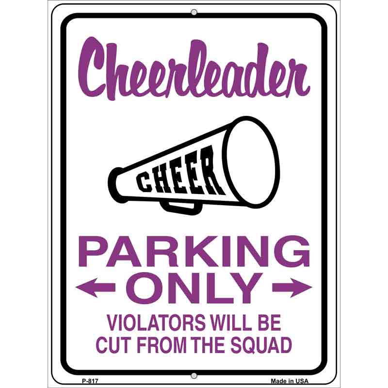 Cheerleader Parking Only Wholesale Metal Novelty Parking SIGN