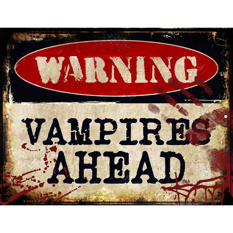 Vampires Ahead Wholesale Metal Novelty Parking SIGN