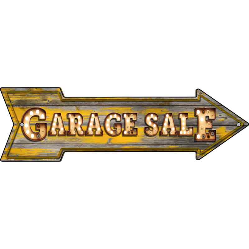 Garage Sale Bulb Letters Wholesale Novelty Arrow SIGN
