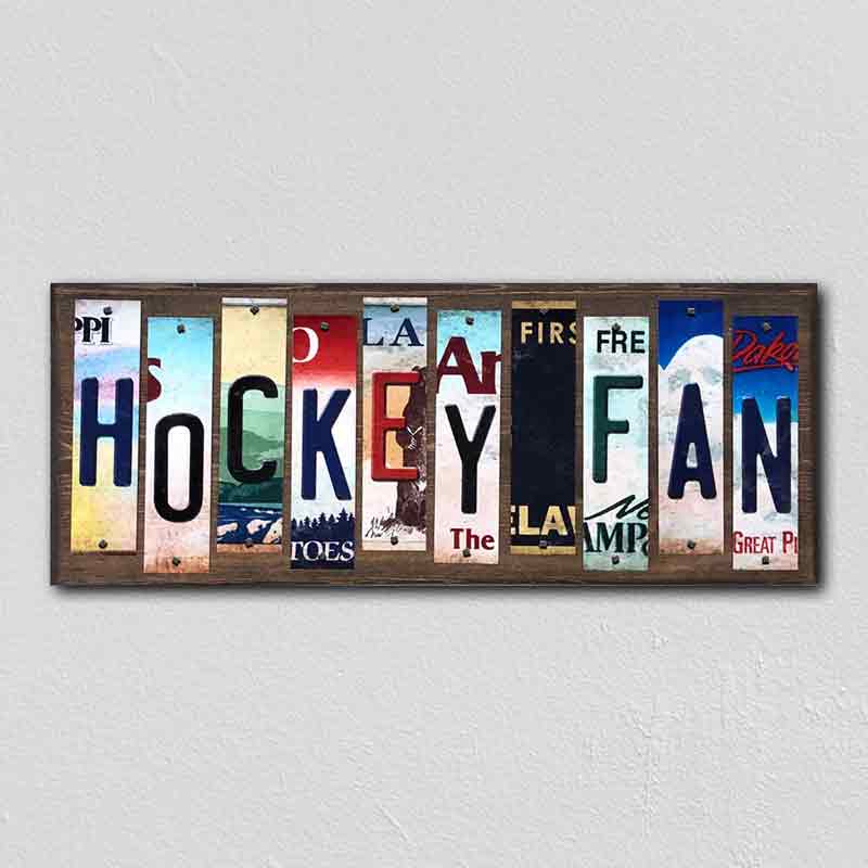 HOCKEY Chain Fan Wholesale Novelty License Plate Strips Wood Sign