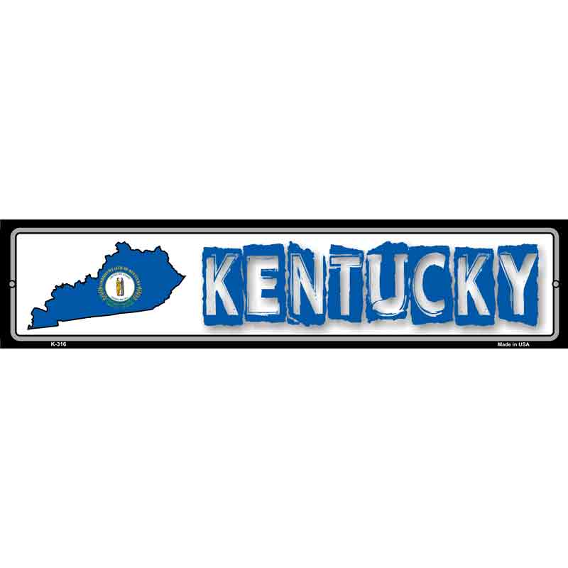 Kentucky State Outline Wholesale Novelty Metal Vanity Small Street SIGN