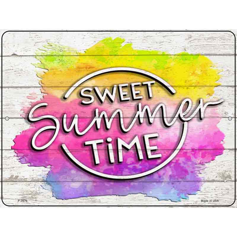 Sweet Summer Time Watercolor Wholesale Novelty Metal Parking SIGN