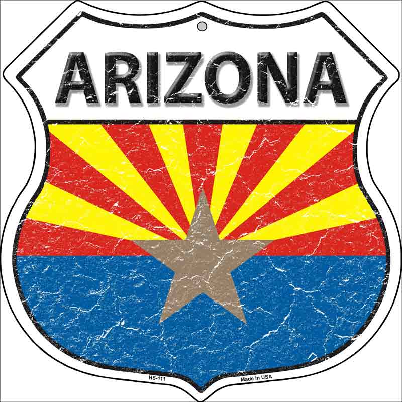 Arizona State FLAG Highway Shield Wholesale Metal Sign