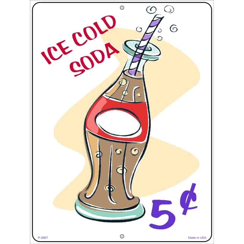 Ice Cold Soda Wholesale Metal Novelty Parking SIGN