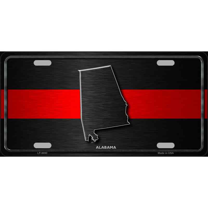 Alabama Thin Red Line Wholesale Metal Novelty LICENSE PLATE