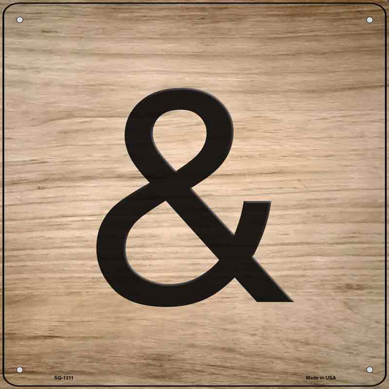 Ampersand Symbol Tiles Wholesale Novelty Metal Square SIGN