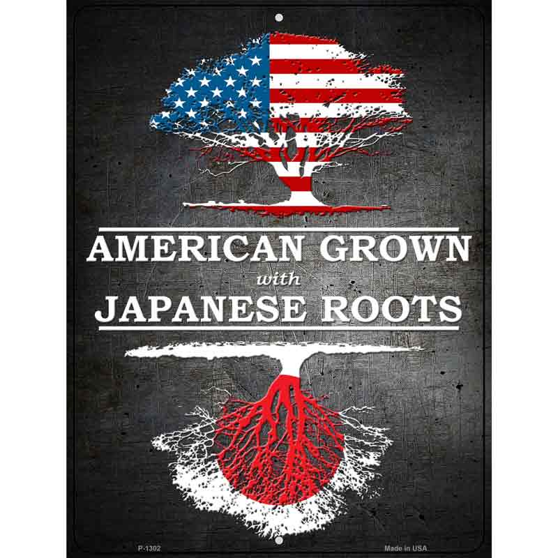 American Grown Japanese Roots Wholesale Metal Novelty Parking SIGN