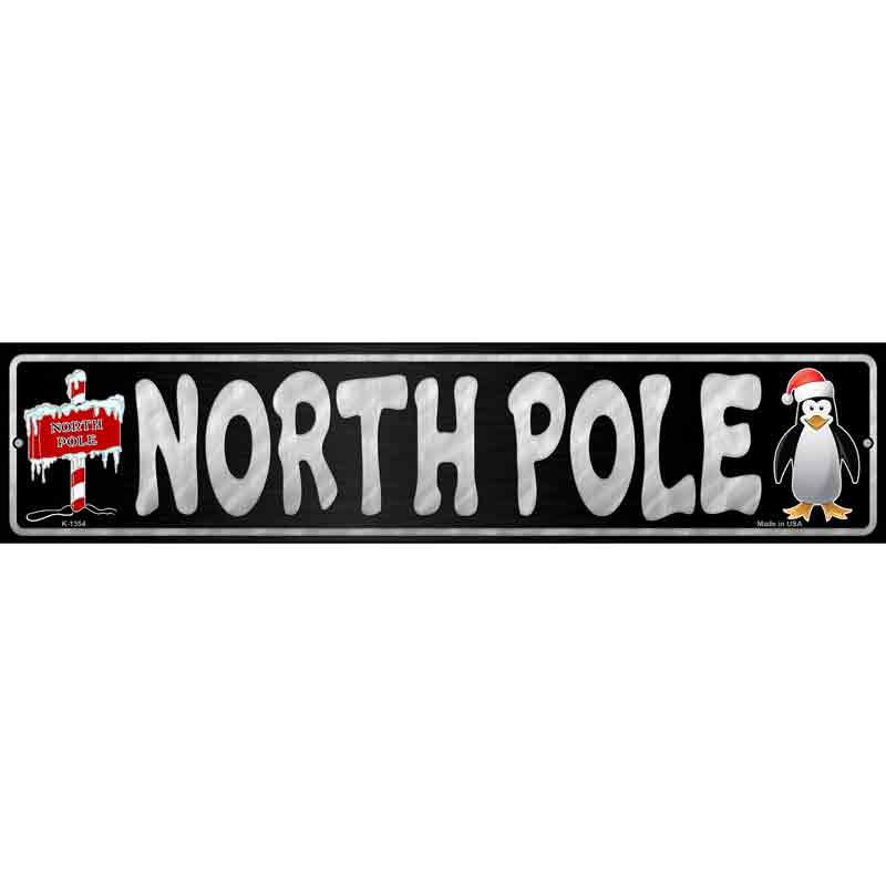 North Pole Wholesale Novelty Small Metal Street Sign