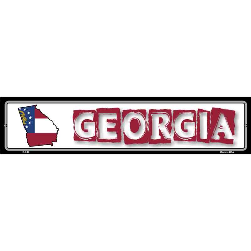 Georgia State Outline Wholesale Novelty Metal Vanity Small Street SIGN