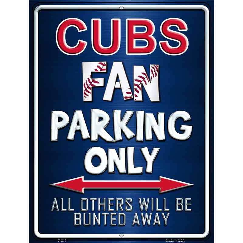Cubs Wholesale Metal Novelty Parking Sign
