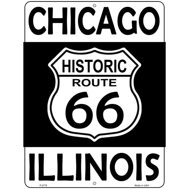 Chicago Illinois Historic ROUTE 66 Wholesale Novelty Metal Parking Sign
