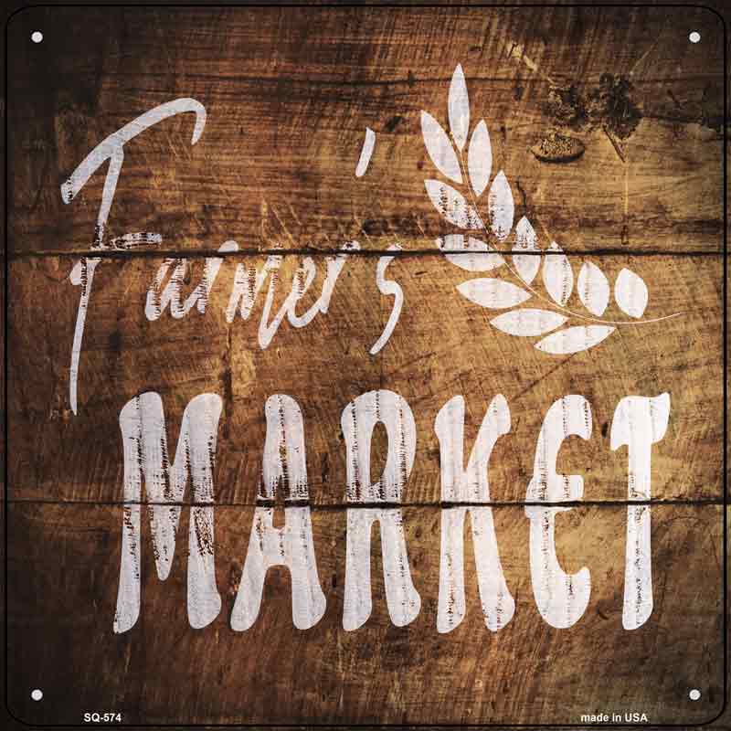 Farmers Market Wholesale Novelty Metal Square SIGN