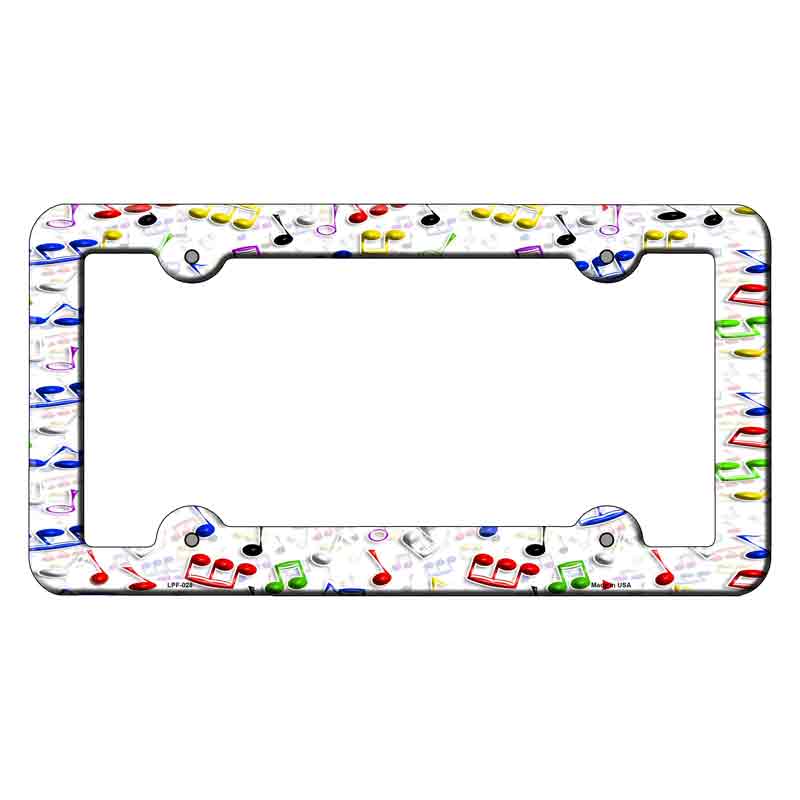 MUSIC Notes Wholesale Novelty Metal License Plate Frame