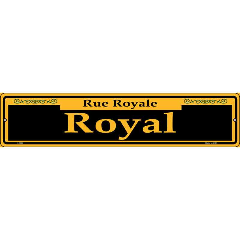 Royal Yellow Wholesale Novelty Small Metal Street Sign